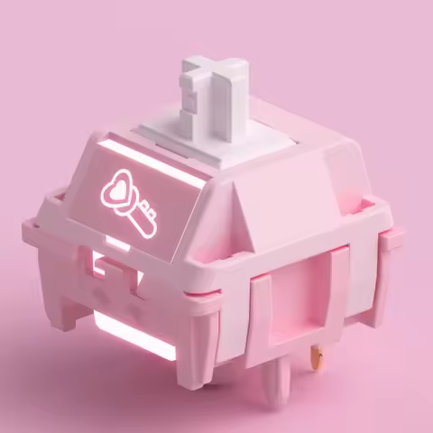 HMX 80Retros Blush Charm Switch 5-PIN Linear Thocky Switches Custom Light Guide Column UPE 37g 45g M