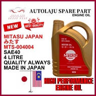 MITASU JAPAN SAE40 ENGINE OIL 4 LITRE HIGH PERFORMANCE ENGINE OIL MINYAK HITAM MADE IN JAPAN QUALITY