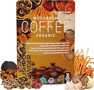 PowderVitamin Organic Mushroom Coffee Certified Mold & Mycotoxin-Free GrassFed Collagen Types I & II