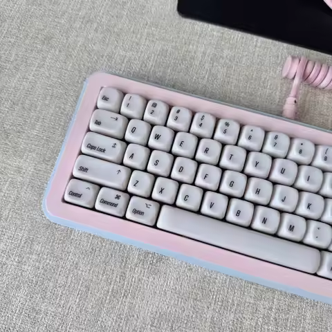 MAC Theme Keycaps Set Ceramic Feel PC Keyboard Caps Custom MOA Profile Keycaps for Mechanical Keyboa