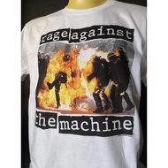 เสื้อวงนำเข้า Rage Against the Machine on Fire RATM Nu Metal Hiphop Rock Rap Retro Style Vintage T-S