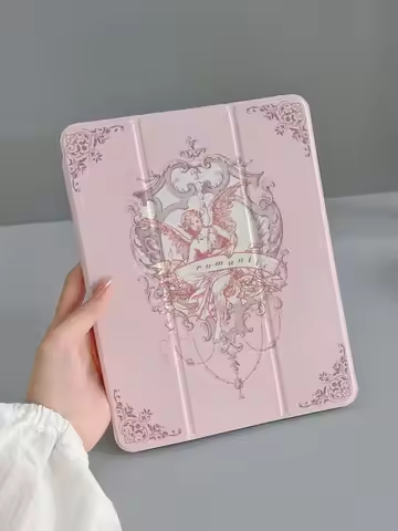 Pink Angel Tablet Protective Case, Suitable for iPad Protective Case Ipad7/8/9 Tablet Case 2022 Appl