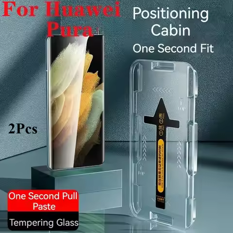 2 Pcs Dust-Free Cabin Tempering Glass For Huawei Pura70 Pro Pura 80 Ultra P60 P50 P30 Pro Screen Pro