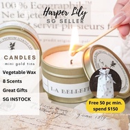 [SG INSTOCK] Scented Candle (Mini Gold Tins) | 8 Scents | Christmas Gift Gifts for Colleagues Xmas Present