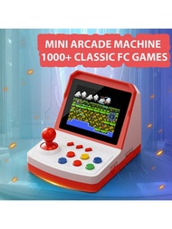 A6 Plus Controlador de joystick de gabinete de mini arcade retro con palanca de mando: consola de juegos portátil de televisión de mini arcade con 1000+ juegos clásicos retro y dos asas (opcional)