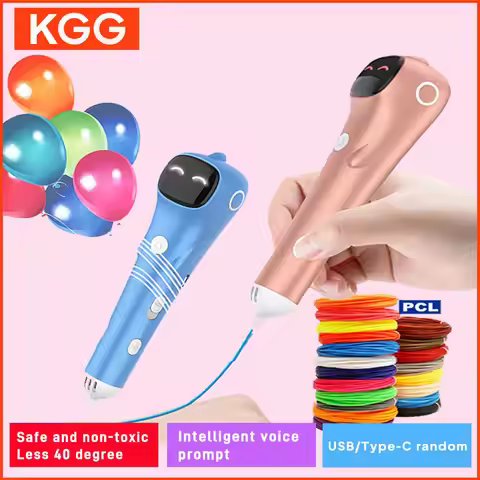 New 3D Printing Pen PCL Filament Low Temperature Voice Anti-Scald 3D Printing Pen DIY Drawing Toys F