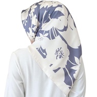 ซาตินผ้าพันคอพิมพ์ Bawal ผ้าไหม Hijab ผ้าไหม Tudung Square Bawal M157