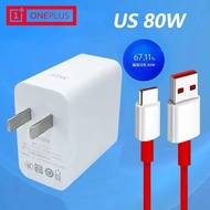 Oneplus 11 10 Pro ACE 2 2V Charger US 80W SuperVooc Power Adapter Fast USB Type C Cable For One Plus