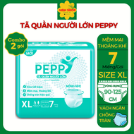 [Siêu Sale] Combo 2 gói Tã bỉm quần người lớn Peppy size M8/L7/XL7 miếng/gói