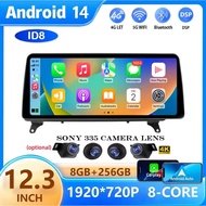 12.3" Android 14 Carplay auto Multimedia Player Car Radio For BMW X5 E70 X6 E71 2007 - 2011 2012 201
