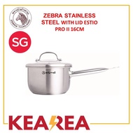 Zebra Sauce Pan with Lid 16 cm/18 cm ESTIO PRO II