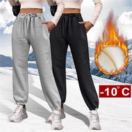 Fashion Fleece Autumn Winter Warm Sweatpants Women Loose Jogging Pants Outdoor Straight Trousers Pantalon Soft Sports Pants