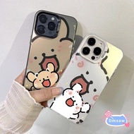 Couple Cute Line Dog Casing For Samsung Galaxy A73 A72 A71 M56 M55 F55 A55 A54 A53 A52 A52S A51 A50 
