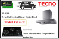 TECNO HOOD AND HOB BUNDLE PACKAGE FOR ( KD 3288 &amp; T 333TGSV ) / FREE EXPRESS DELIVERY