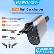 IMFG Car Charger 5 Ports PD 100W USB Type C & Lightning Fast Charging Car Charger