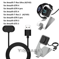Charger Stand for Amazfit GTR 4 3 / GTS 4 3 / T-Rex Ultra Charging Dock USB Cable for Amazfit GTS4 GTR4 Pro Smart Watch