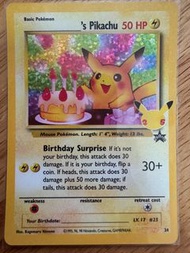 賣Ptcg英文版25週年生日皮卡丘$450/1