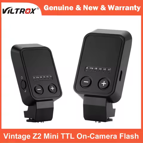 Viltrox Vintage Z2 Mini TTL On-Camera Flash Foldable Speedlite with Diffuser Quick-Mount Hot Shoe fo
