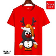 Premium Christmas Distro T-shirts | Christmas T-shirt - Black and White Screen Printed Top for Men a