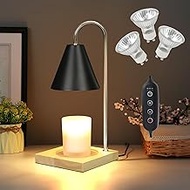 Candle Warmer Lamp with 3 Bulbs, Electric Candle Warmer Light for Bedroom, Mothers Day Dimmable Wax Melts Warmer for Candle Jars, Home Decor Beside Lamp Gifts for Women