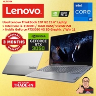#LT170 USED LENOVO THINKBOOOK 15P G2 Gaming Laptop INTEL I7-11800H 16GB 512GB SSD NVIDIA RTX3050 4GB