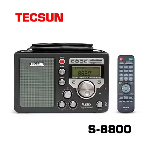 Tecsun S-8800 FM/MW/SW/LW Full Band Radio Receiver Digital Portable Radio SSB Dual Conversion Remote