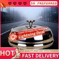 Heightened Visual Stainless Steel Glass Pot Cover Can Stand Wok Lid High Arch Thickened Steamer Cove