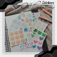 Oil Painting Stickers | CUTE STICKERS | Korean picture stickers | Korean cute stickers | Picture sti