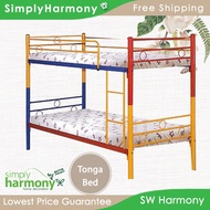 SHSB Tonga Single Size / Solid Wood / Metal Bed / Katil Kayu + Besi / Double Decker Bed