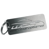 American Car Craft West Coast Corvette Keychain - Stainless Steel1997-2013 C5C6C7