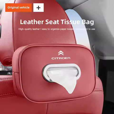 High-capacity Car Interior Tissue Box Kleenex Storage Bag For Citroen C8 DS3 C6 C3 Vts C4 Saxo C4L C
