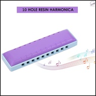 Harmonica for Kids and Adults - Diatonic Blues Harp Mouth Organ with Resin Shell and 10 Holes