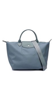 全新 Longchamp LE PLIAGE NEO 質感灰藍 手提包 肩背包 S #防疫