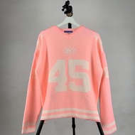 WRPLN CO - ROCKY PINK Knitwear BOXY Baseball WP Company Acrylic Knit Sweater Unisex