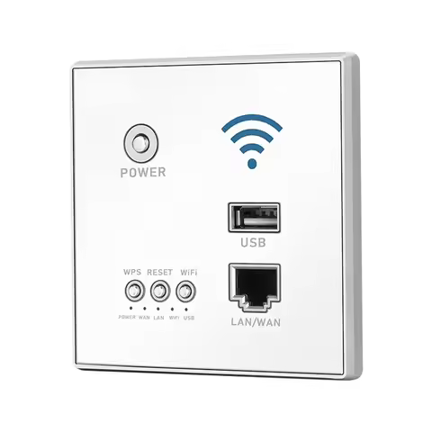 Wireless Router 86 Type WPS Encryption 300Mbps Smart Home Through Wall WiFi Router for Hotel Office 