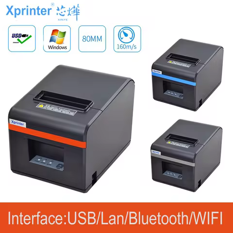 80mm Auto-Cutter 200mm/s Thermal Receipt/Bill Printer With USB or Ethernet or Wifi or USB+Bluetooth 