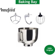 Original INNOFOOD KT-609 Mixer Attachment Whisk Dough Hook Flat Beater Bowl Innofood KT609 Spare Part Wire Whip Whisk