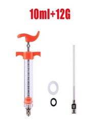 1入組10ml 12g鳥飼料注射器,小寵物鸚鵡用橙色飼料注射器