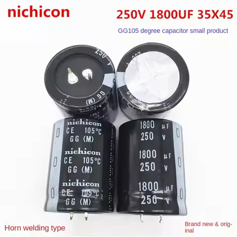 （1PCS）250V1800UF 35X45 Nichicon Electrolytic Capacitor 1800UF 250V 35*45 GG 105 degrees