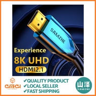 SAMZHE HDMI 2.1 Cable 8K@60Hz 4K@120Hz - Ultra High-Speed 48Gbps for TV, PS4