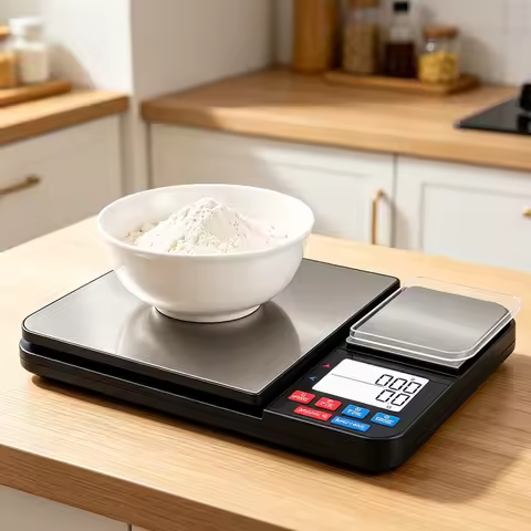 Large Dual Platform Digital Kitchen Scale 1 Piece with Two Accuracies 0.01g/0.001oz And 0.1g/0.01oz 