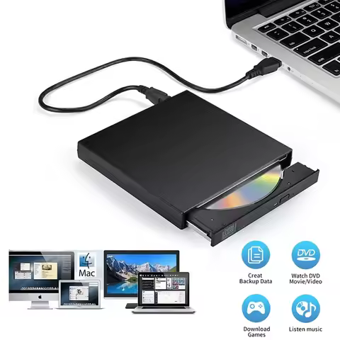 USB 3.0 External CD DVD Drive For Laptop PC MacBook Computer Protectable External Disk Drive For Dat