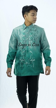 Barong Tagalog - Teal Green