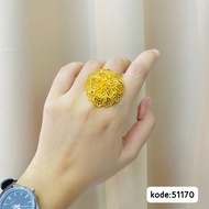 Cincin Dubai Jumbo - Anti Karat Tidak Mudah Luntur - Cincin Dubai Mewah - Terbaru - Titanium Asli