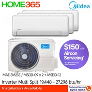 Midea Inverter Multi-Split AirCon MAE-3M25E/MSEID-09 x 2 + MSEID-12