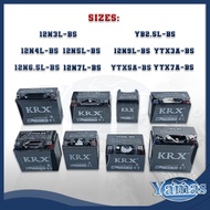 KRX MOTORCYCLE BATTERY 3L/4L/5L/6.5L/7L/9L/3A/5A/7A battery charger motorcycle accessories Baterya