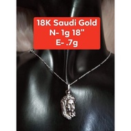 18K Saudi White Gold Necklace