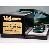1/43 MakeUp VM112DPorsche 911 (993) Turbo 1995Metallic Dark Green Original Package Flawless, SF On D