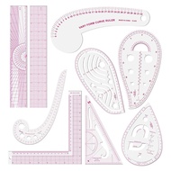 Clear Metric Sewing Ruler Set, French Curve Rulers, Sewing Tools Supplies for Quilting, Dresaking, T