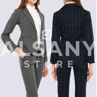 Women's Plaid Blazer Checkered Blazer Women's Formal Plaid Blazer Women's Plaid Blazer Checkered Bla